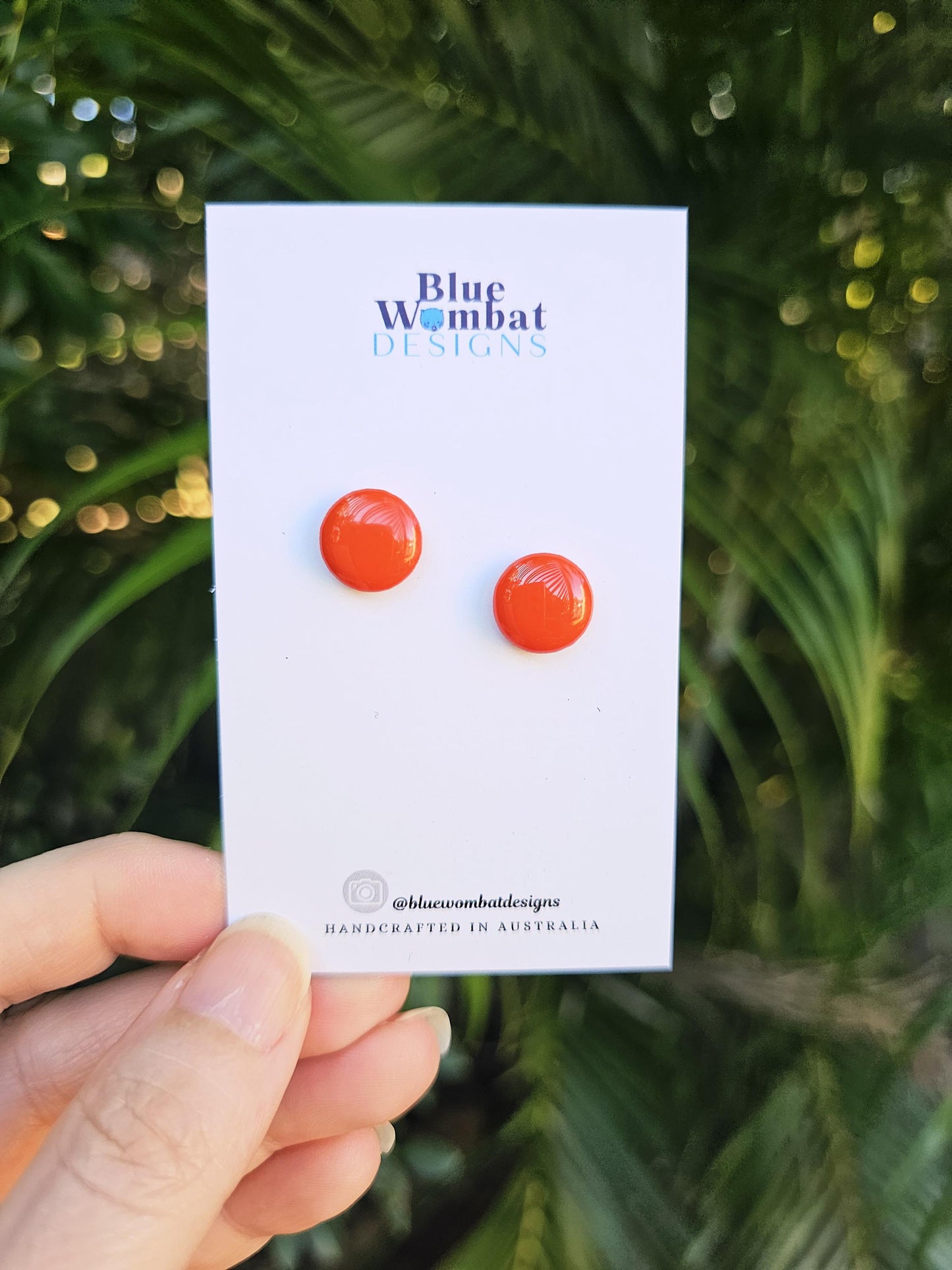 Orange Resin Domed Studs 12mm