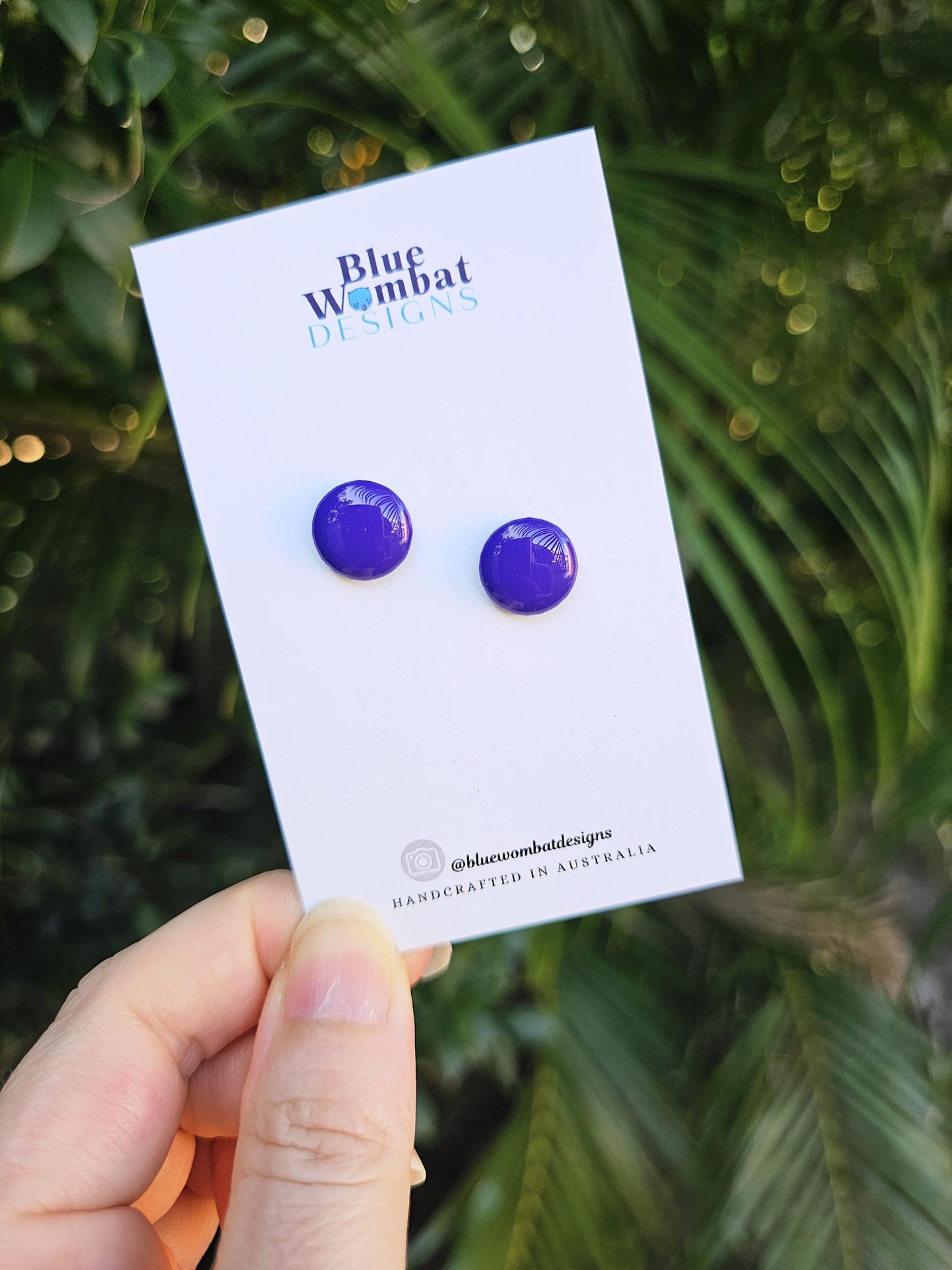 Purple Resin Domed Studs 12mm