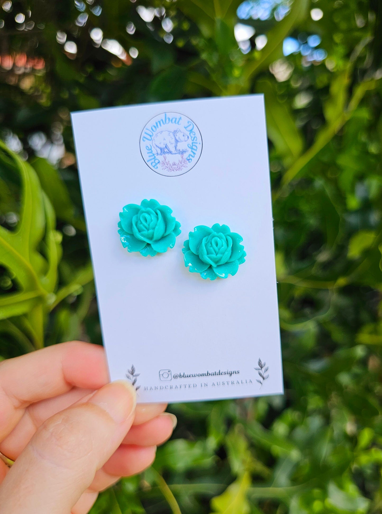 Resin Flower Studs 20mm