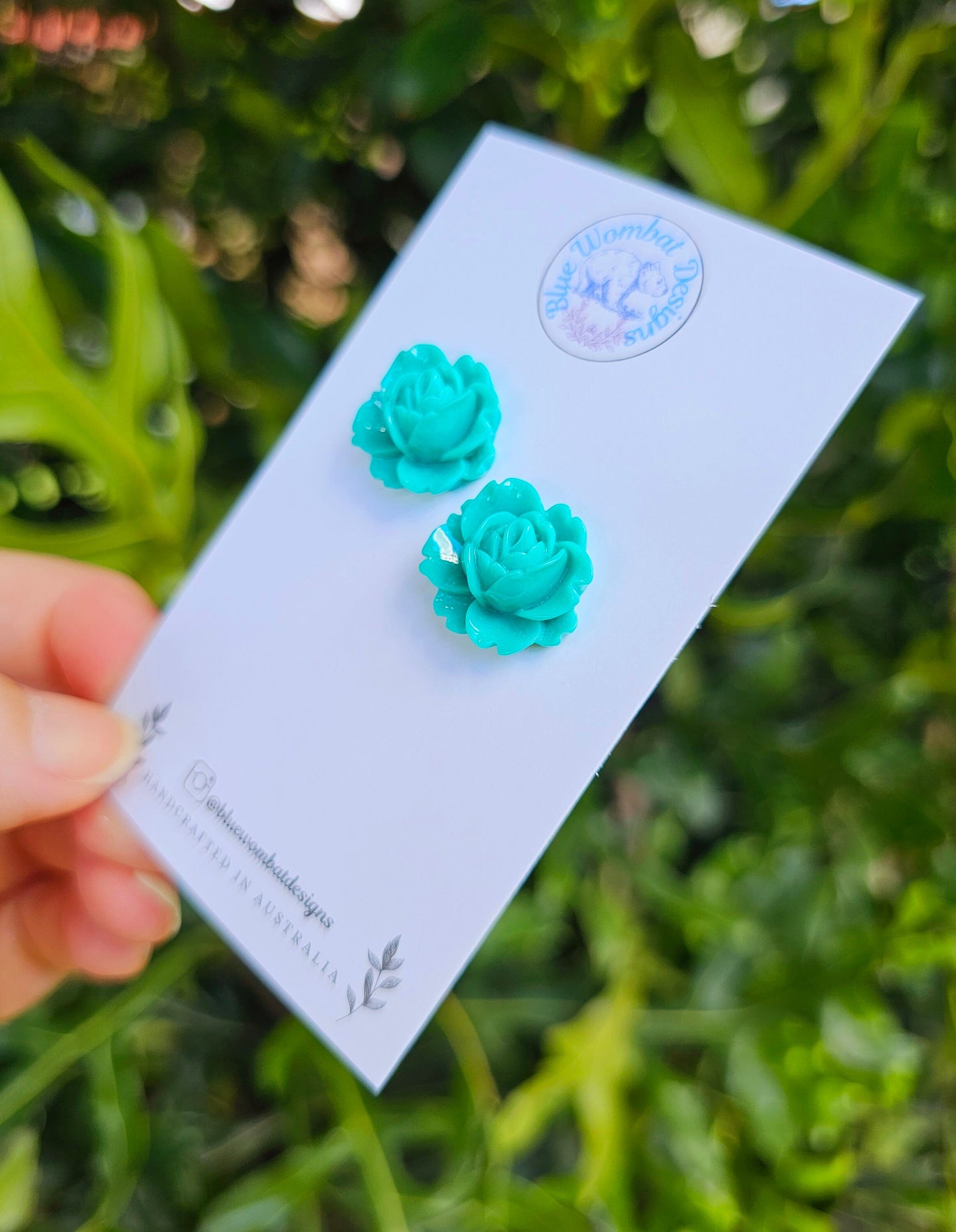 Resin Flower Studs 20mm