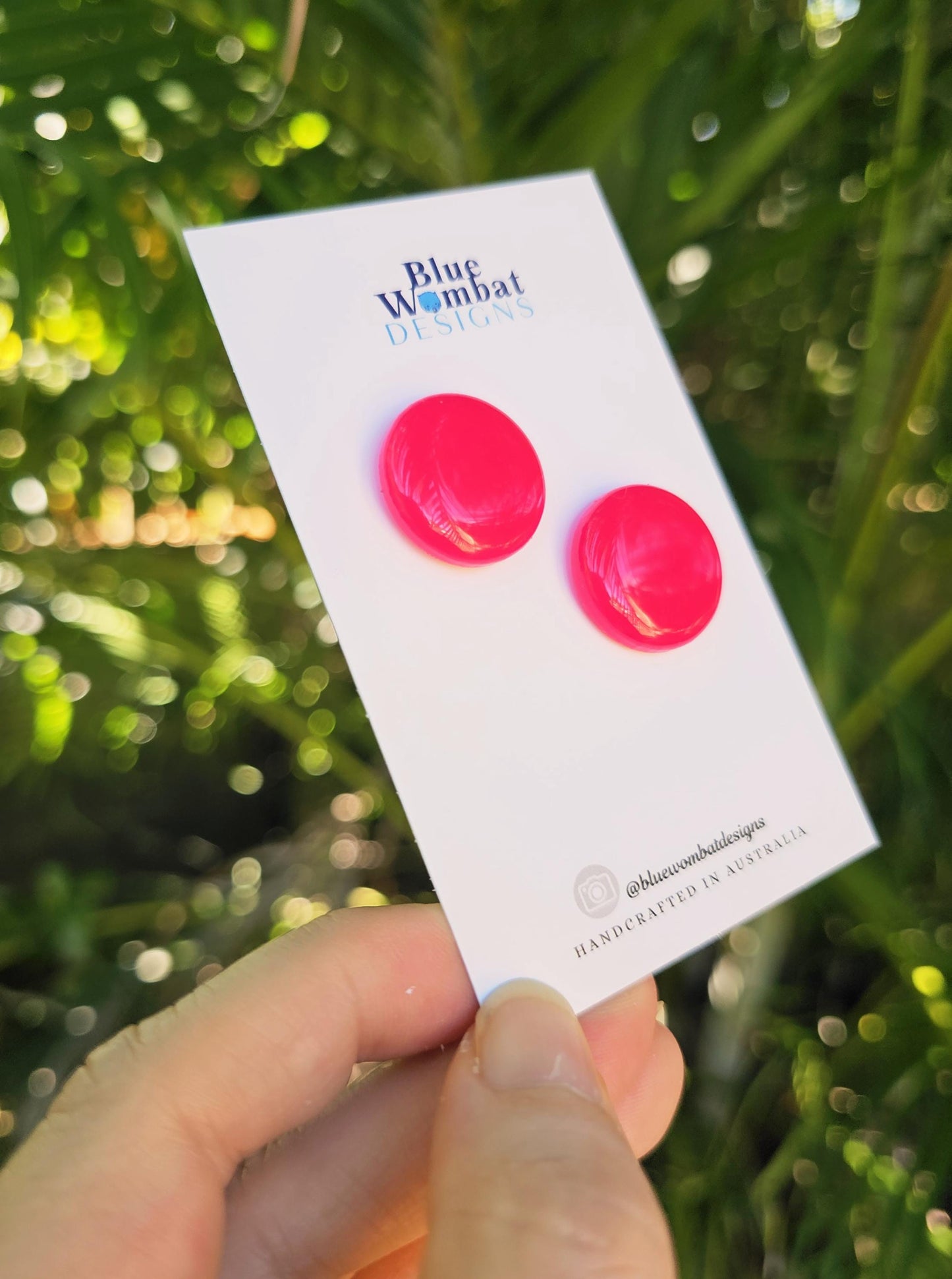 Pink Resin Domed Studs 20mm
