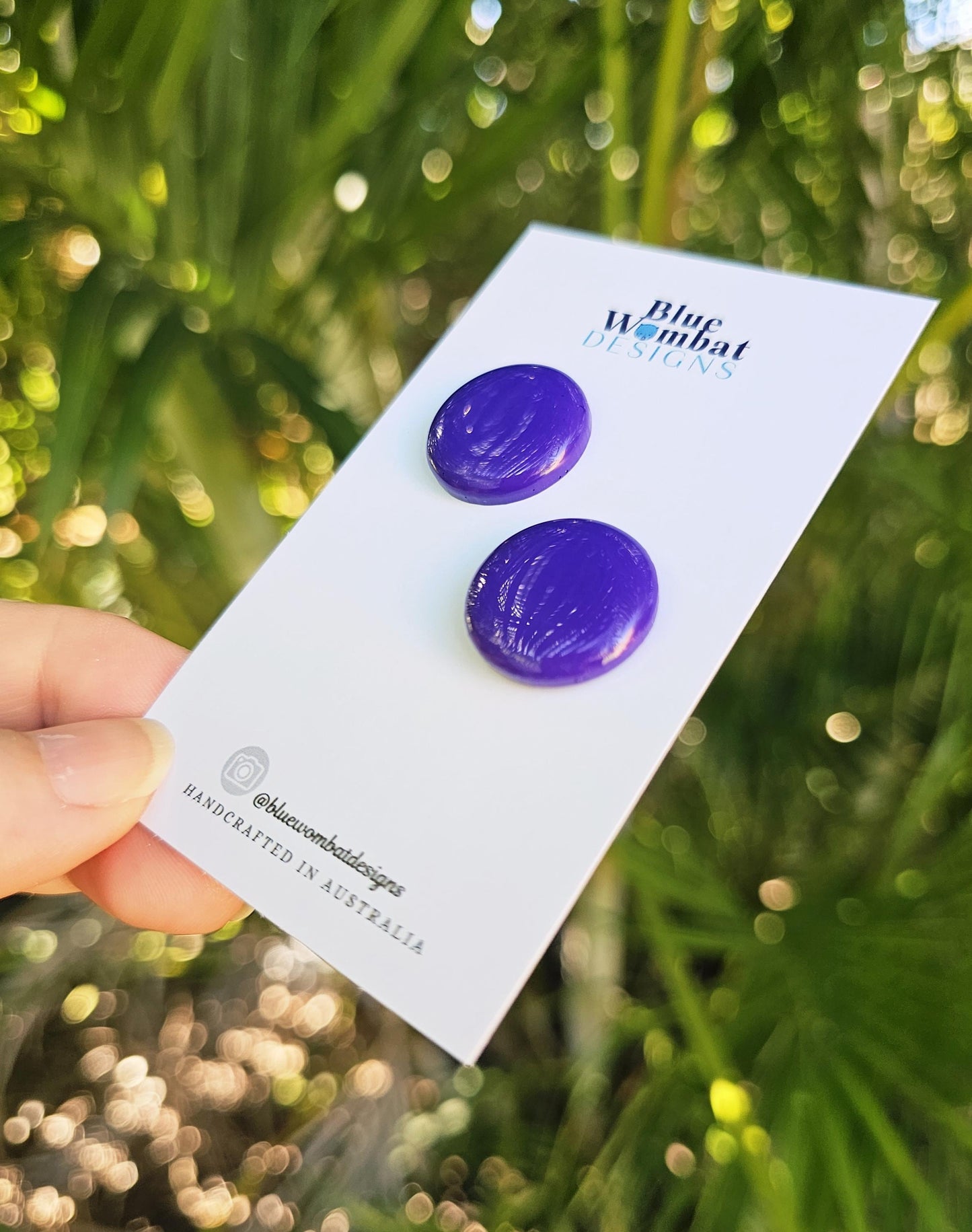 Purple Resin Domed Studs 20mm