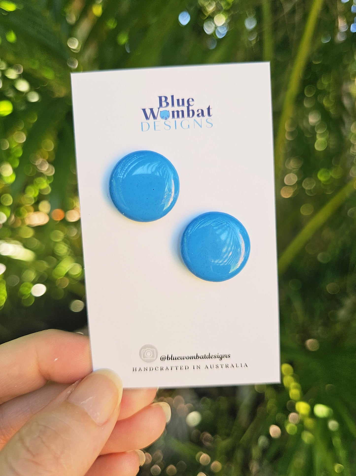 Light Blue Resin Domed Studs 20mm