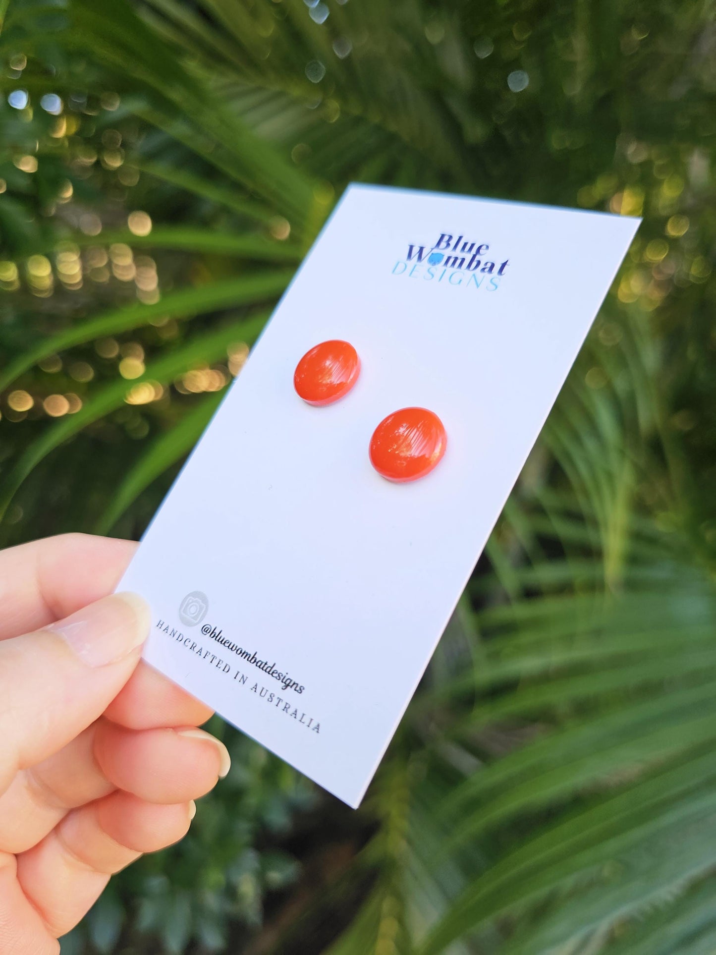 Orange Resin Domed Studs 12mm