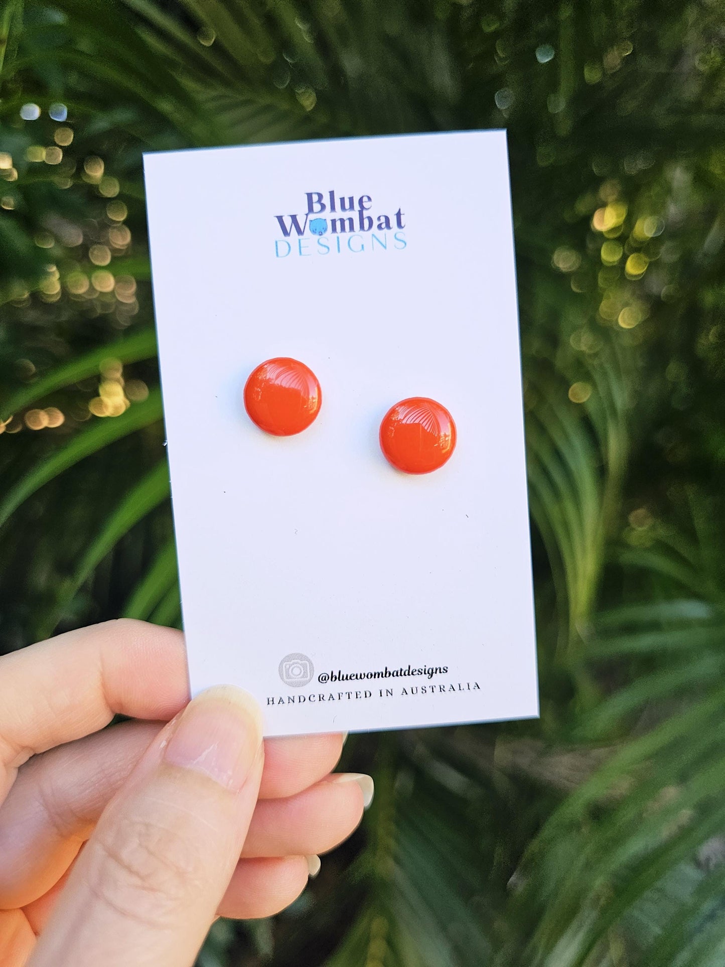 Orange Resin Domed Studs 12mm
