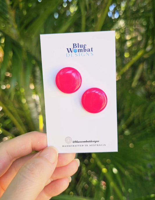 Pink Resin Domed Studs 20mm
