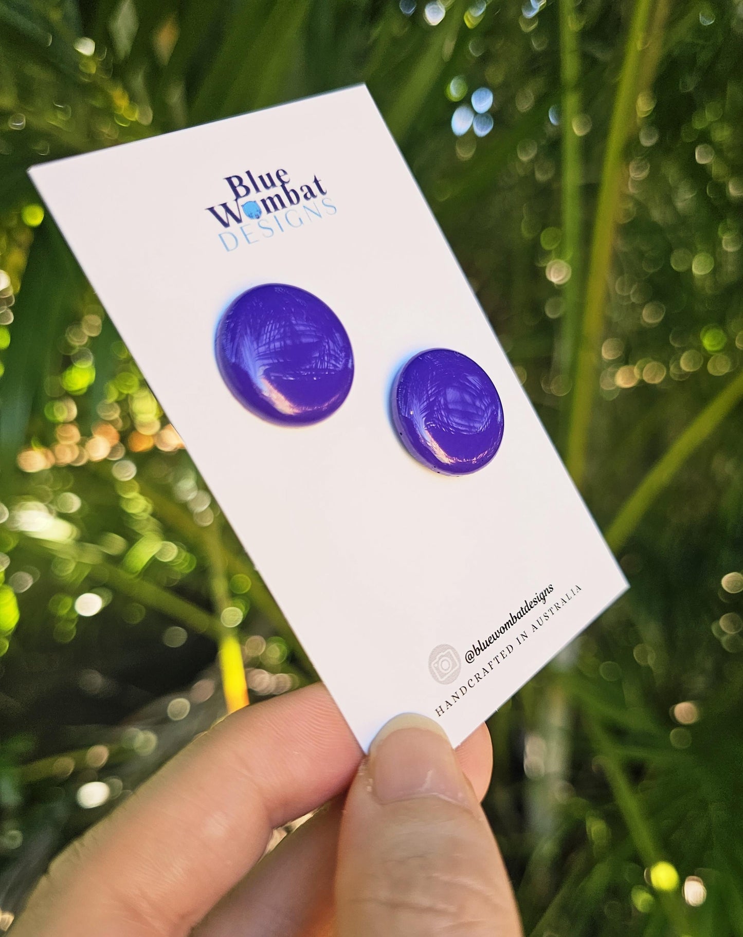 Purple Resin Domed Studs 20mm