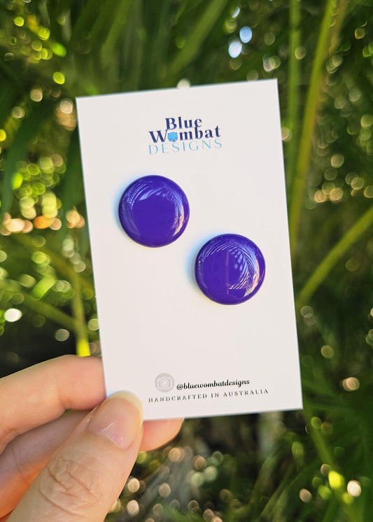 Purple Resin Domed Studs 20mm