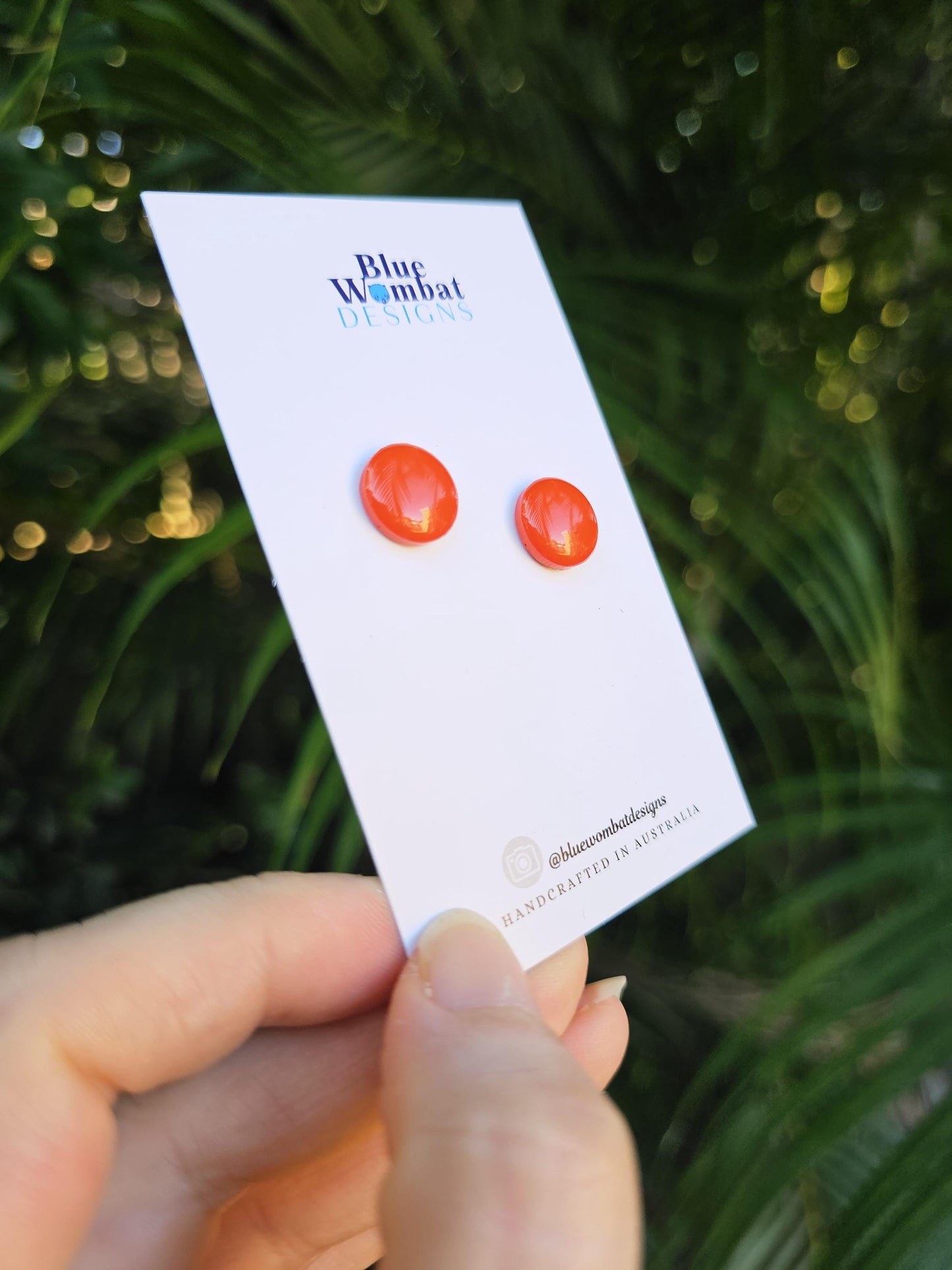 Orange Resin Domed Studs 12mm