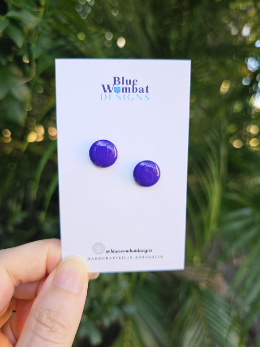 Purple Resin Domed Studs 12mm